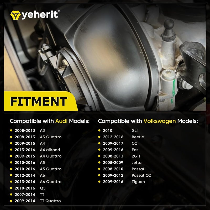 YEHERIT Store Engine Upper Timing Chain Cover with Gasket Compatible with VW Tiguan Beetle CC Eos Golf GTI Jetta Passat, Audi A3 A4 A5 A6 TT Replaces# 06H103269C 06H103269H - Image 2